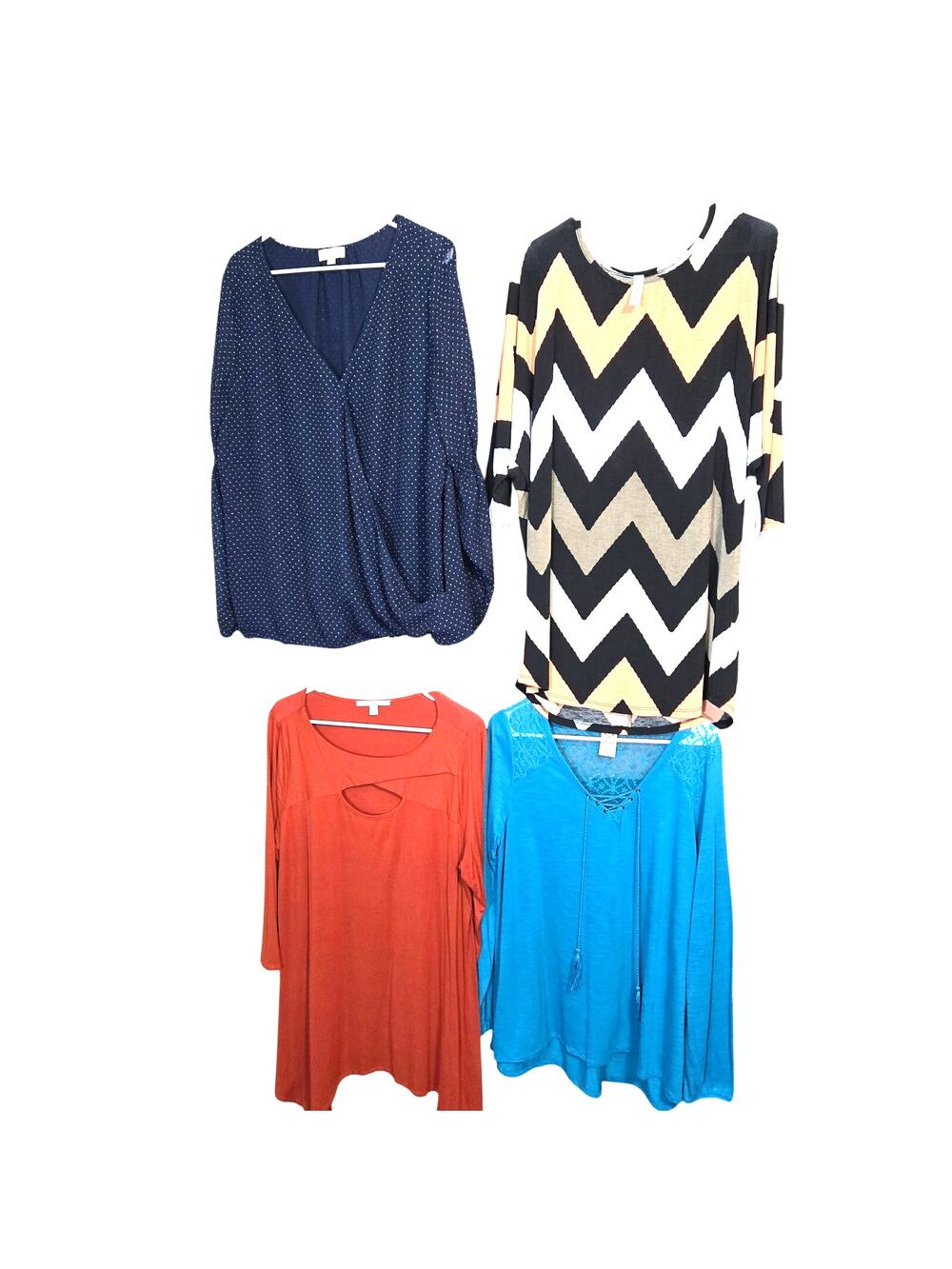 Womens Extra Large 16 18 Tops Shirts Blouses Sweaters Wholesale Bulk Lot of 4 XL